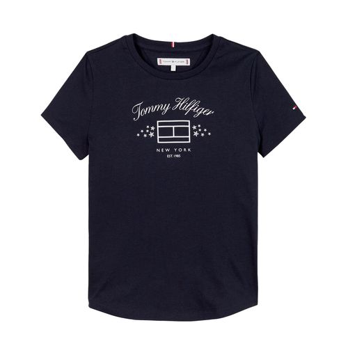 Playera casual para jovencita Tommy Hilfiger marino kg0kg08182-dw5