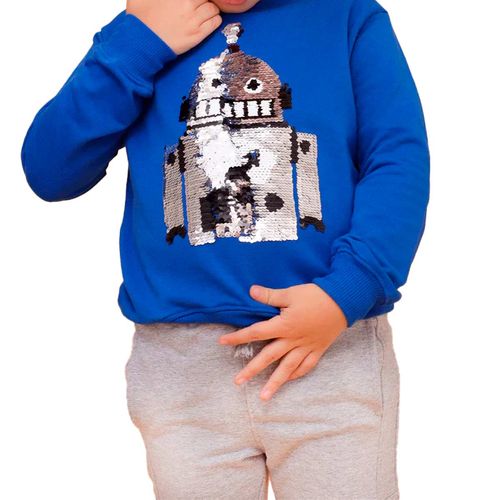 Sudadera cerrada para niño Choys azul 7504