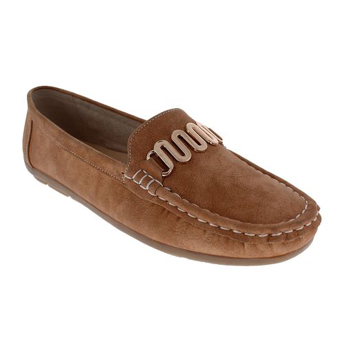 Mocasín confort para dama Comfort Fit café 24987