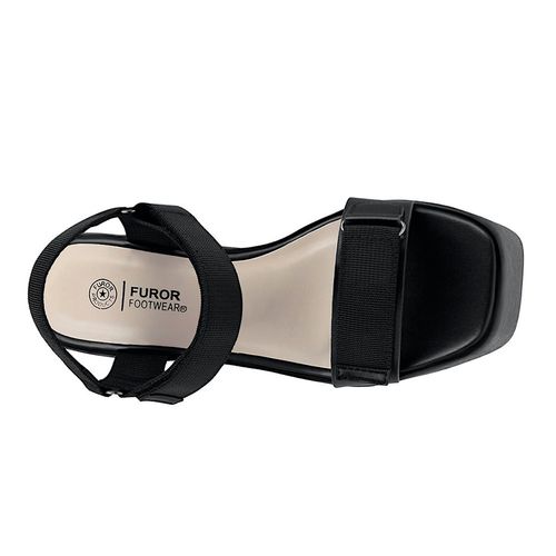 Sandalia casual Furor negro para dama 26091C/N