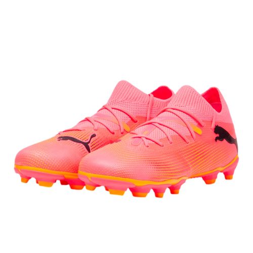 Zapato de fútbol para joven Puma rosa 107729 03