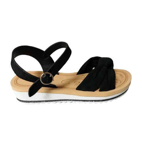Sandalia casual para dama Caray negro BLOOM-09