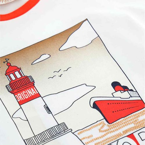 Playera casual para bebé Original Marines beige dep0274nm