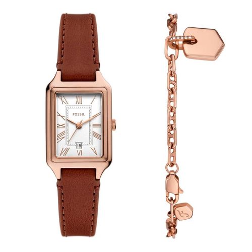 Reloj juvenil para dama Fossil café es5377set