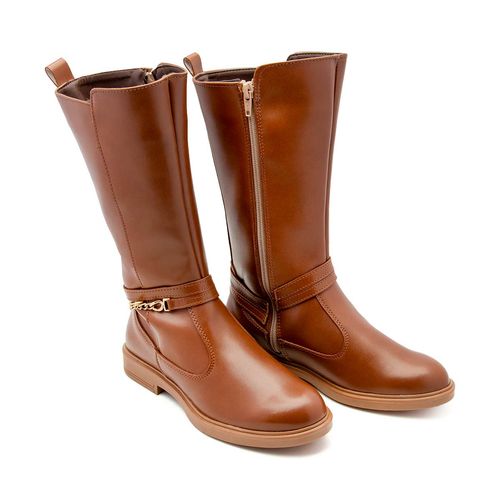 Bota casual para niña Yuyin café 24550