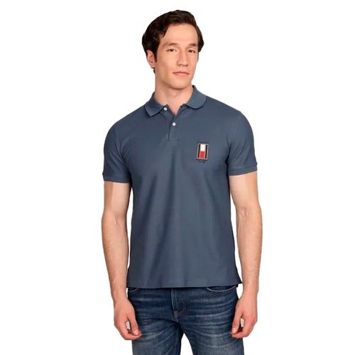 Playera polo para caballero Tommy Hilfiger azul mw0mw36790-dbz