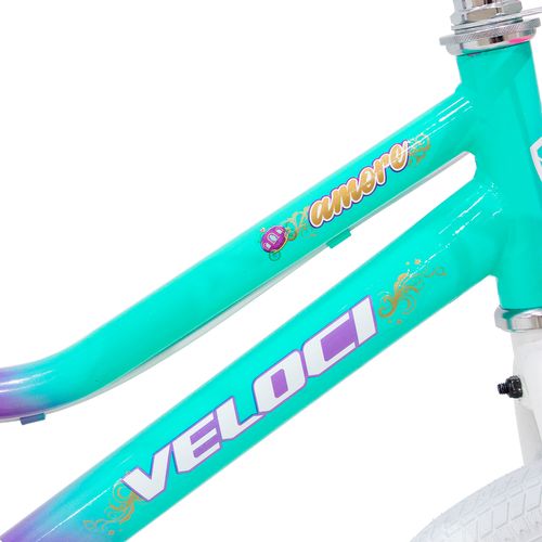 Bicicleta Infantil Veloci r16 acero1v turqueza amore