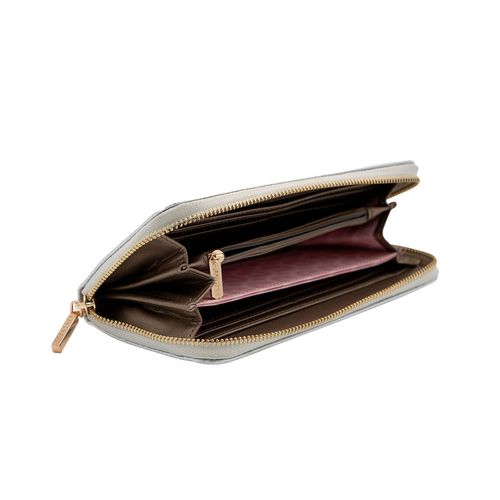 Cartera casual para dama Crabtree plateado E3629