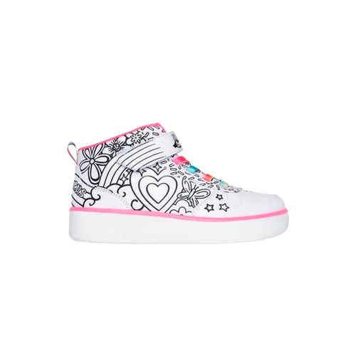 Tenis casual para niña Skechers blanco 302213lwmlt