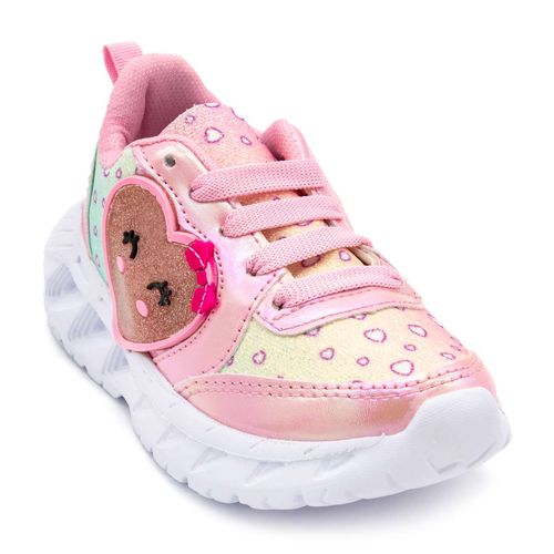 Tenis casual para niña My Things rosa corazon led