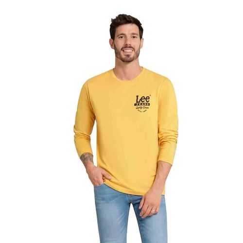 Playera Lee mostaza para caballero 112365241