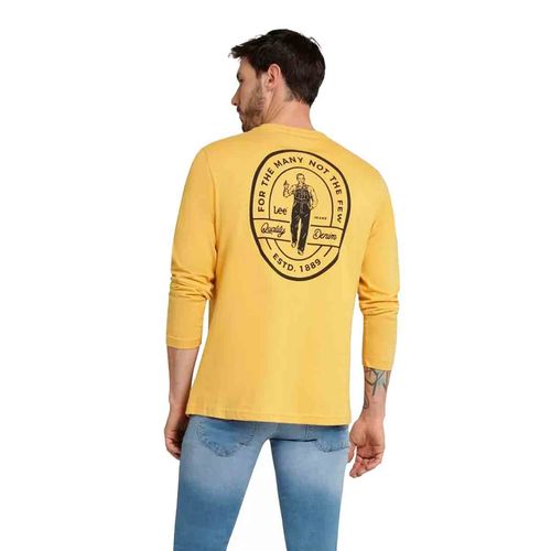 Playera Lee mostaza para caballero 112365241