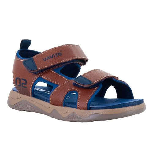 Sandalia casual para niño Vavito café va961502st