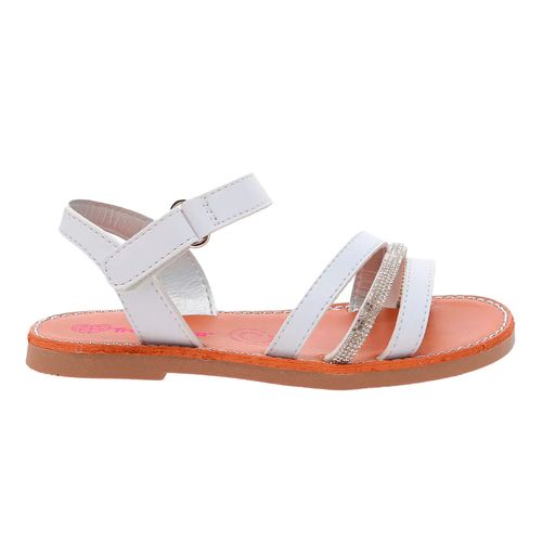 Sandalia casual para niña Tropicana blanco 65303