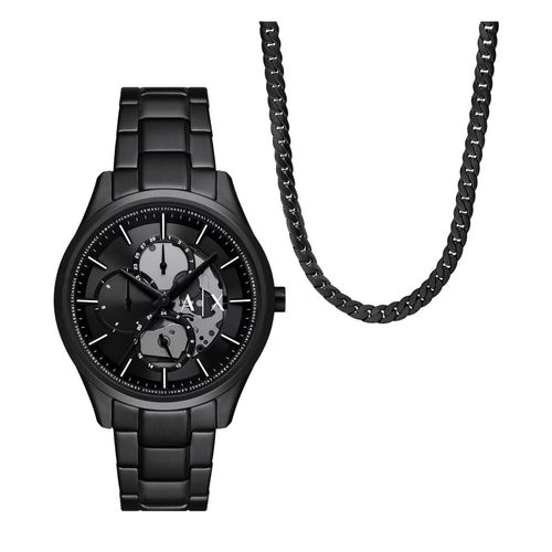 Reloj juvenil para caballero A/X negro ax7160set