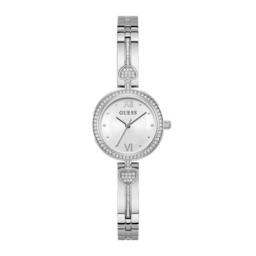 Reloj juvenil para dama Guess plateado gw0655l1