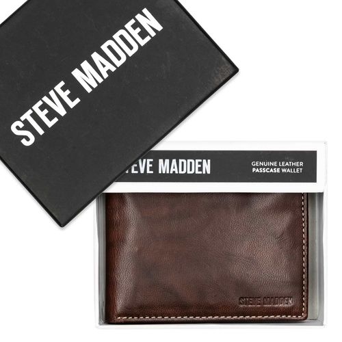 Cartera sencilla para caballero Steve Madden café 10801