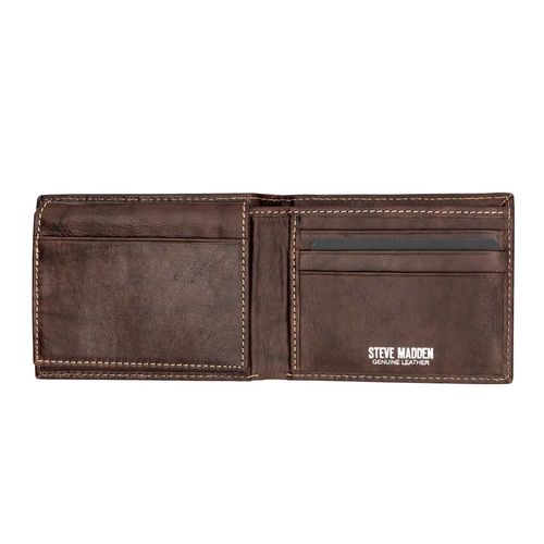 Cartera sencilla para caballero Steve Madden café 10801