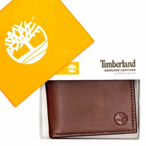 Cartera sencilla para caballero Timberland café 10972