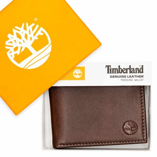 Cartera sencilla para caballero Timberland café 11884