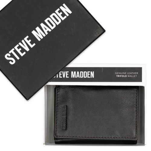 Cartera triple para caballero Steve Madden negro 12032