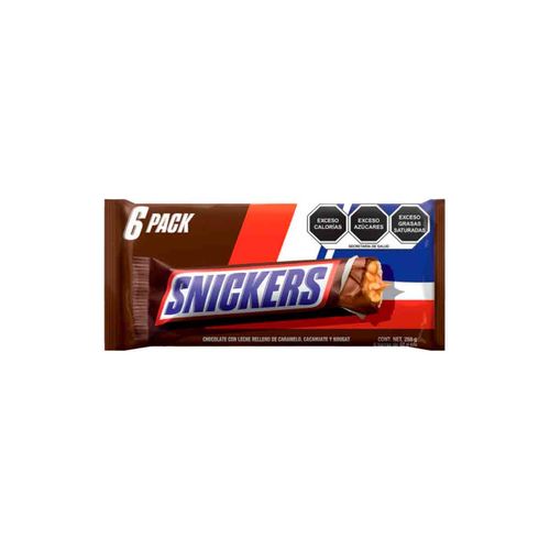 Chocolate tradicional Snickers 6pzas