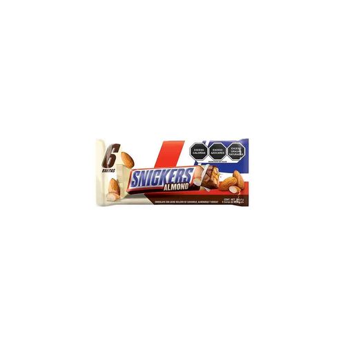 Chocolate almendras Snickers 6pzas