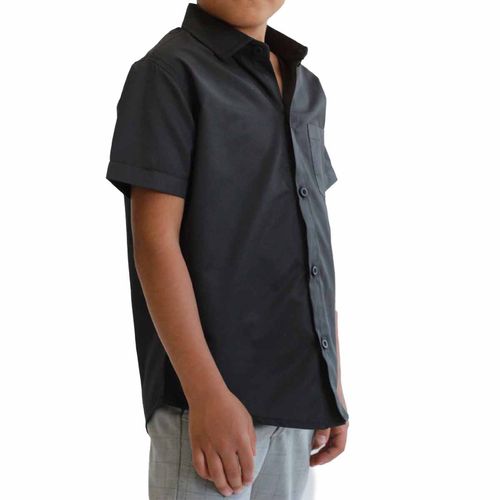 Camisa casual para joven Lyon negro 222104-001