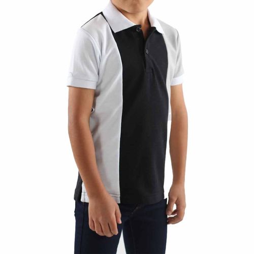 Playera tipo polo para joven Lyon negro 324237-001