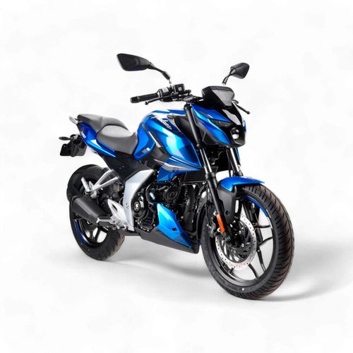 Motocicleta urbana Bajaj azul pulsar n 250 CC carburada 2025