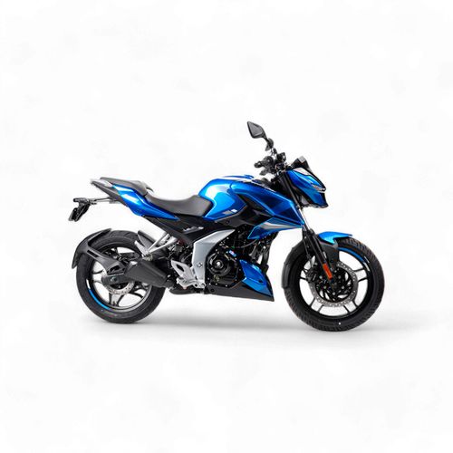 Motocicleta urbana Bajaj azul pulsar n 250 CC carburada 2025