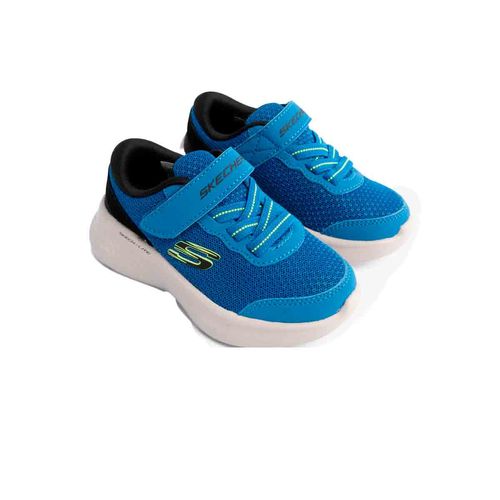 Tenis casual para niño Skechers azul 404015nblbk