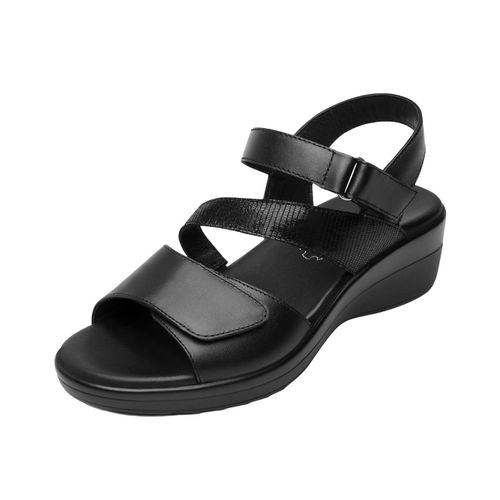 Sandalia casual para dama Flexi negro 116023