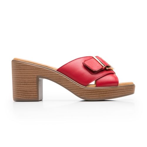 Sandalia casual para dama Flexi rojo 133501