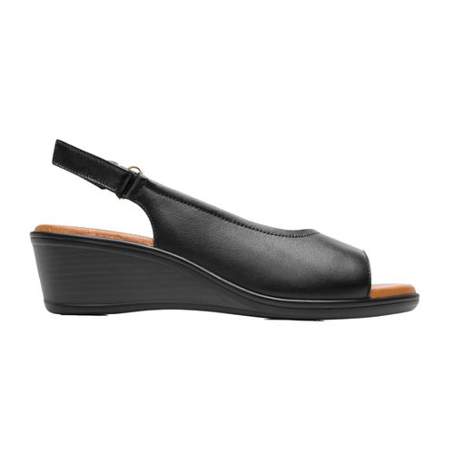 Sandalia casual para dama Flexi negro 123717