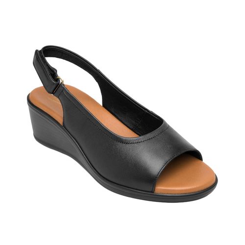 Sandalia casual para dama Flexi negro 123717