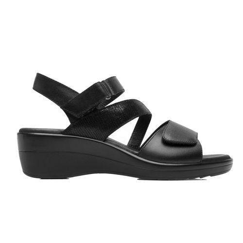 Sandalia casual para dama Flexi negro 116023