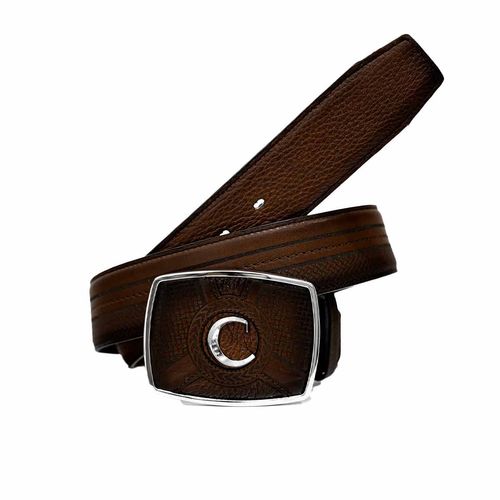 Cinturón casual para caballero Cuadra café cv503ve