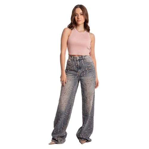 Pantalón De Mezclilla Para Dama Balam Morado BL6717