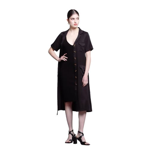 Vestido casual para dama Lob negro DVVI0489
