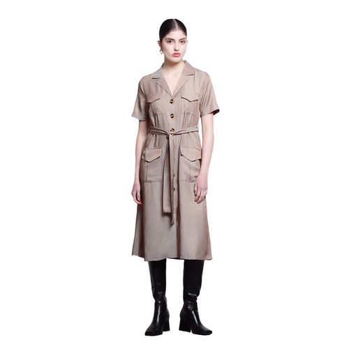 Vestido casual para dama Lob café DVVI0489