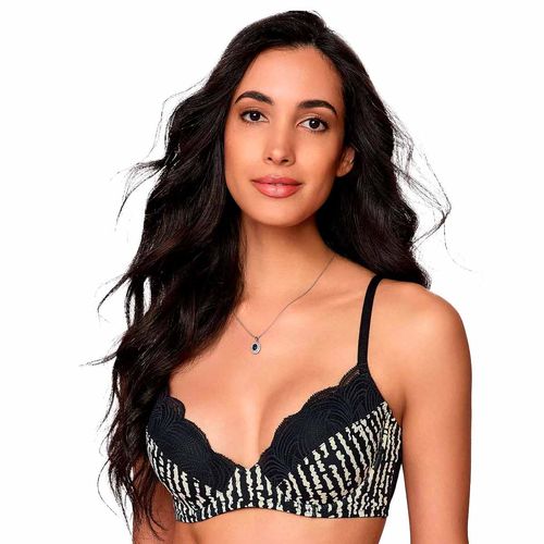 Brassiere con varilla para dama Ilusión negro 70121