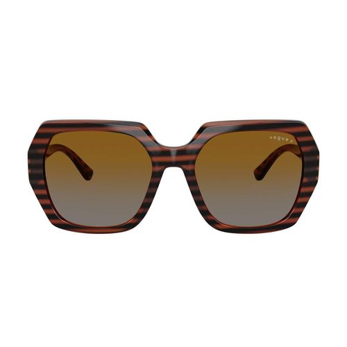 Lentes solares para dama Vogue irregular striped brown havana 0VO5612SB