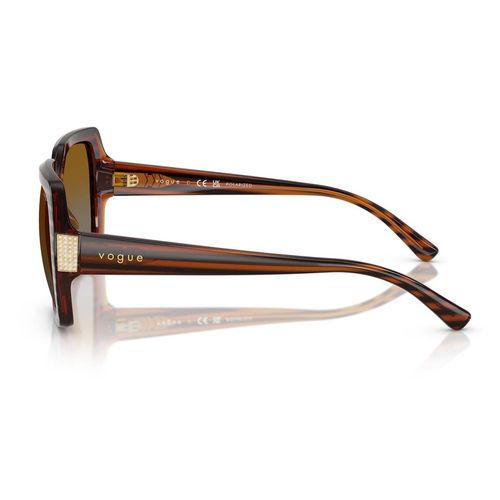 Lentes solares para dama Vogue irregular striped brown havana 0VO5612SB