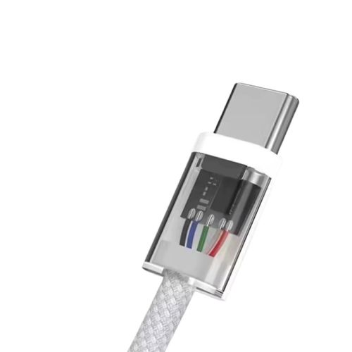 Cable de carga rápida usb C a tipo C PD 60W Daki blanco 748331959136