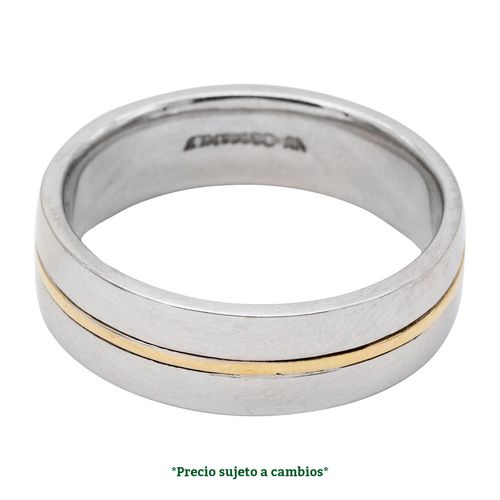 Argolla de matrimonio n°7.5 Valessa de 14k A00156-D6