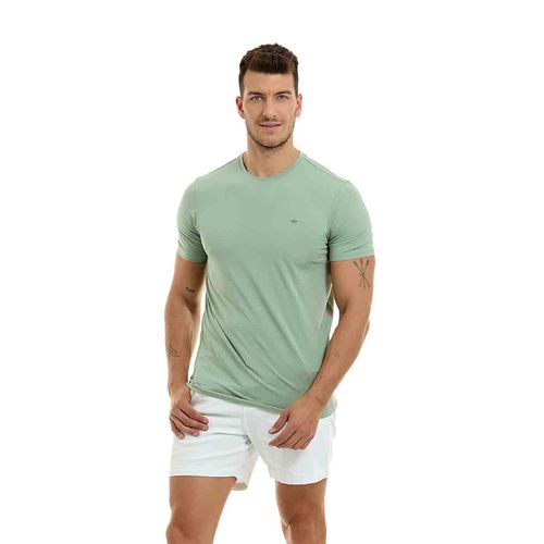 Playera casual para caballero Porto Blanco verde tbasic-48