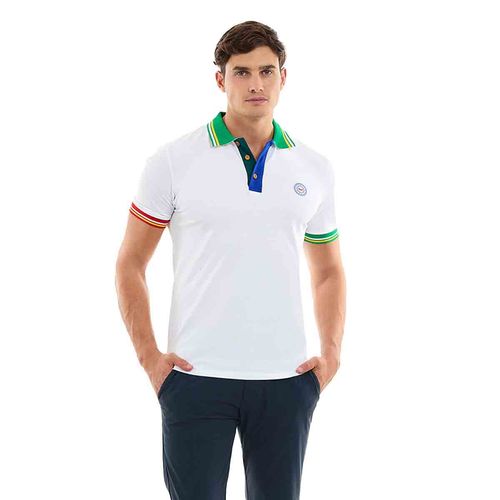 Playera tipo polo para caballero Porto Blanco blanco ple-2446