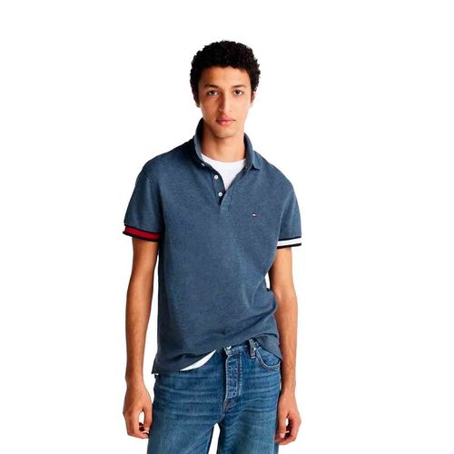 Playera tipo polo para caballero Tommy Hilfiger azul mw0mw37518-dv1