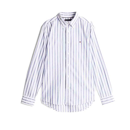 Camisa casual para caballero Tommy Hilfiger azul mw0mw37556-0gz